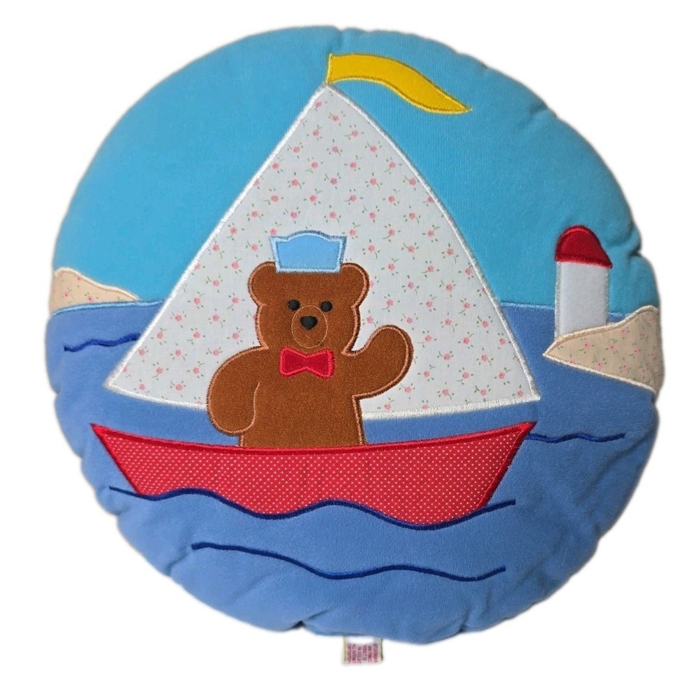Honey Jo Bear Vintage Decorative Pillow Fun Farm By Dakin Hug-A-Pillow Nautical